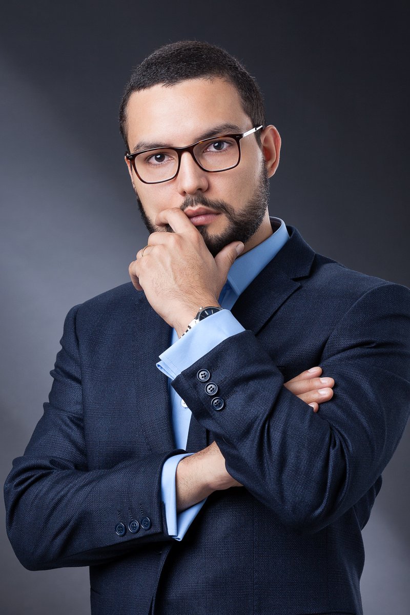 Sessão de retrato em estúdio